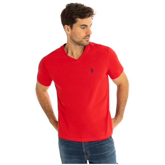 U.S. Polo Assn. Men's Short Sleeve V-Neck Tee - Picture 1 of 5